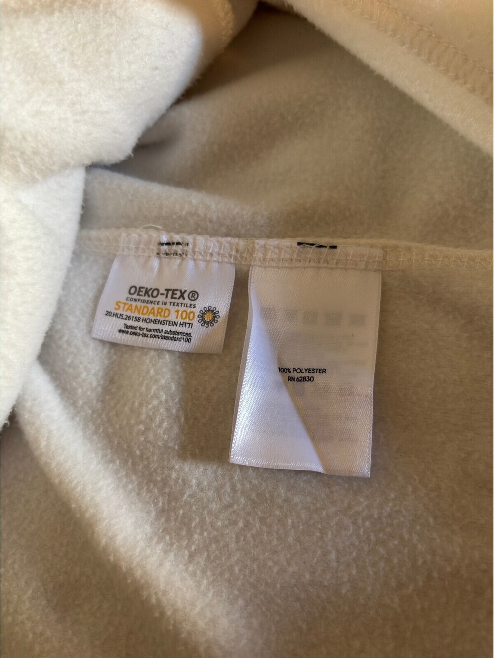 Lands End Womens White Full Zip Fleece Jacket Size M - Picture 6 of 8